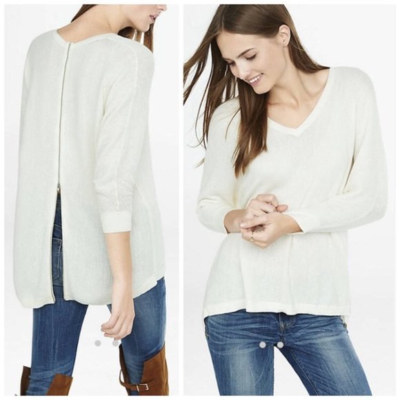 Express Sweaters - Express Back Zip Sweater
